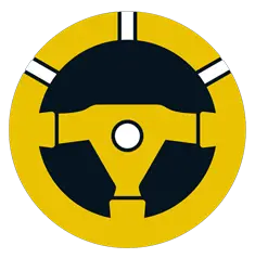Lenkgrad eines Fahrzeugs als Icon